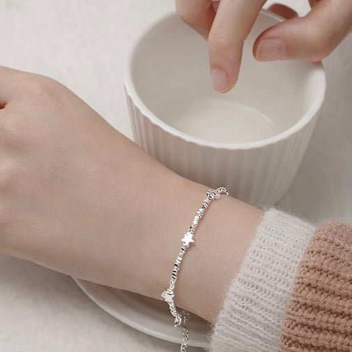 Sterling Silver Star Charm Bracelet - bellissi