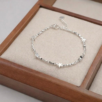 Sterling Silver Star Charm Bracelet - bellissi