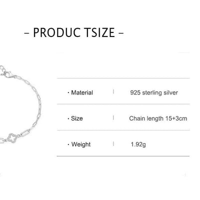 Sterling Silver Zirconia Flower Bracelet - bellissi