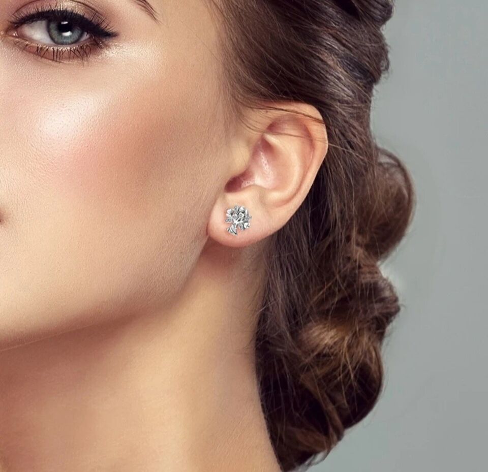 Stud Earrings Family Tree Of Life With Zirconia - bellissi