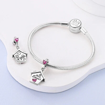 Sweet Home House Red Heart Charm - bellissi