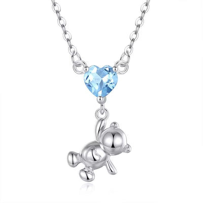 Teddy on Natural Gemstone Necklace - bellissi