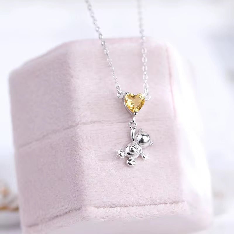 Teddy on Natural Gemstone Necklace - bellissi