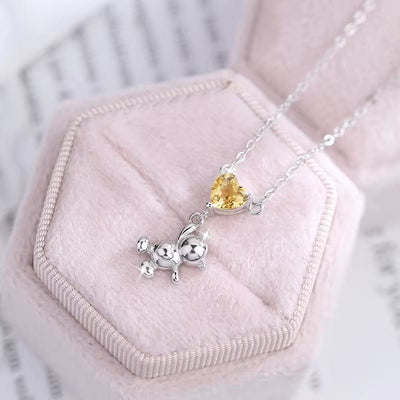 Teddy on Natural Gemstone Necklace - bellissi