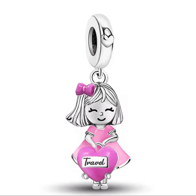 Travel Girl Charm - bellissi