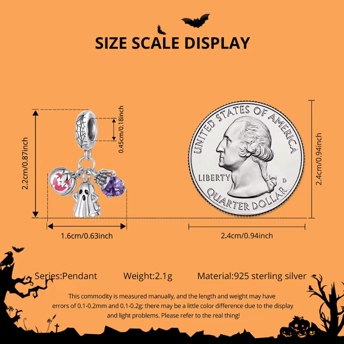 Twinkle Ghost Dangle Charm - bellissi