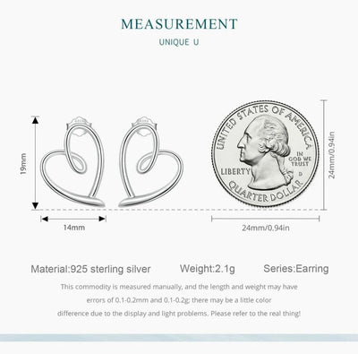 Twisted Heart Stud Earrings - bellissi