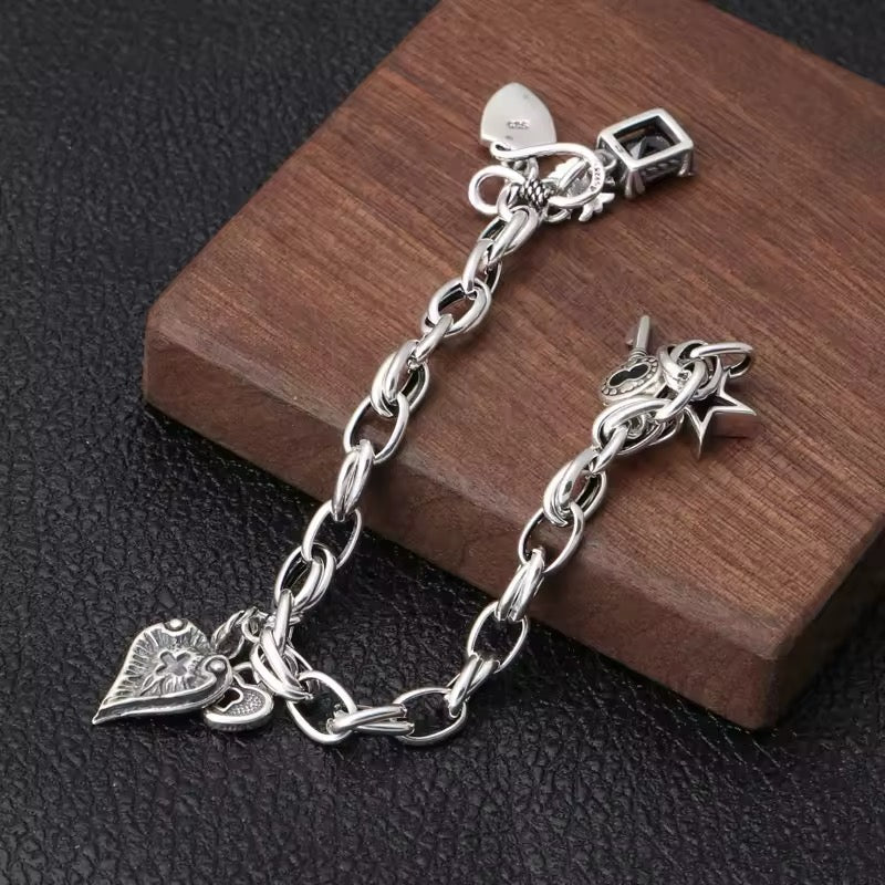 Vintage Star & Key Bracelet - bellissi