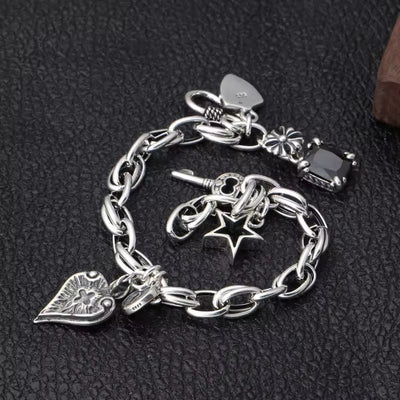 Vintage Star & Key Bracelet - bellissi
