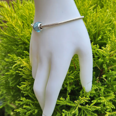 Wavy Blue Murano Bead Charm - bellissi