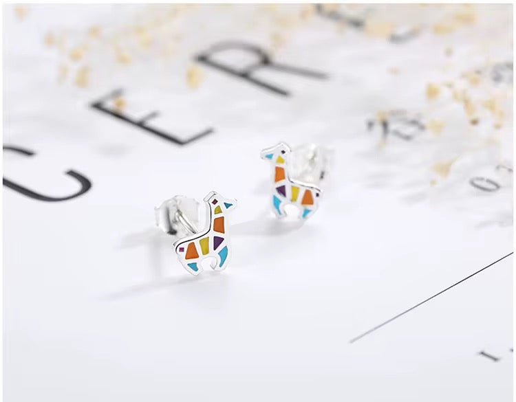 Whimsical Giraffes Stud Earrings - bellissi