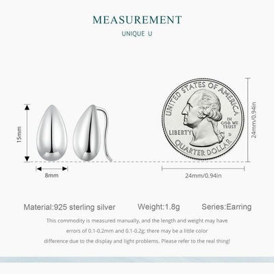 Wire Hook Large Teardrop Earrings - bellissi