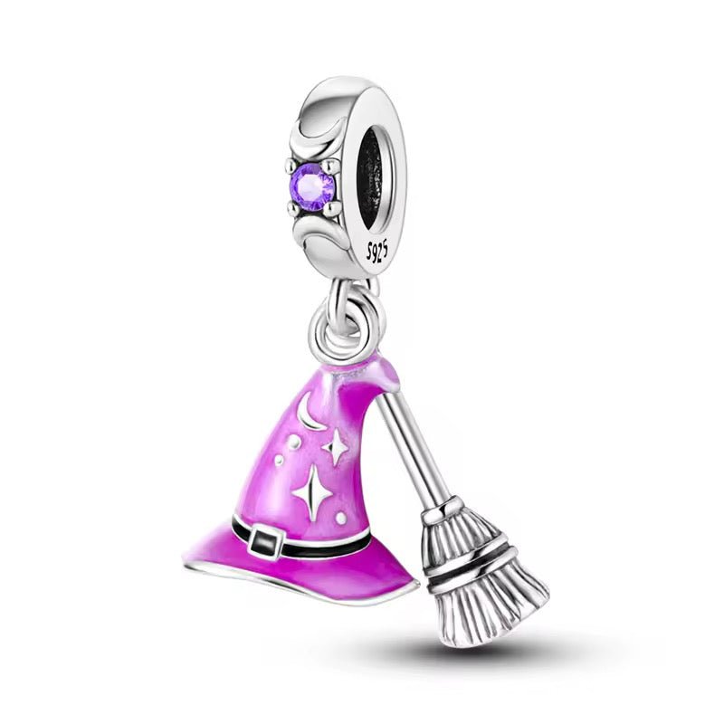 Witch Hat & Broom Charm - bellissi
