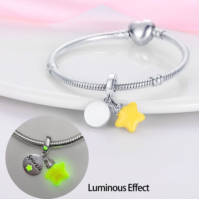 Yellow Star Sparkle Charm - bellissi