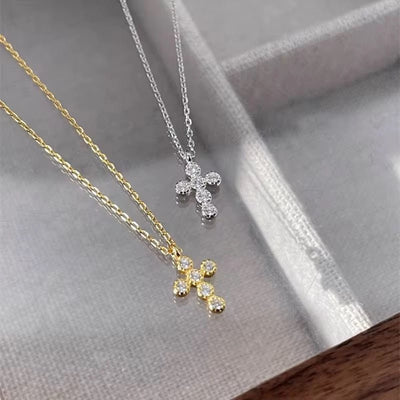 Zircon Cross Pendant Necklaces - bellissi