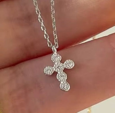 Zircon Cross Pendant Necklaces - bellissi