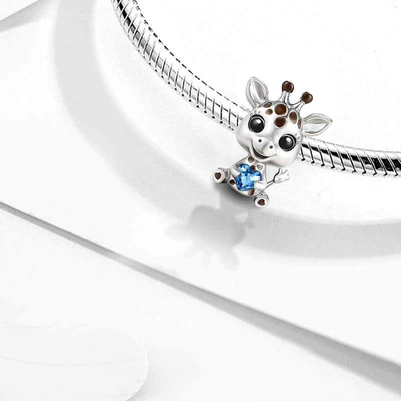 Baby Giraffe with Heart Charm
